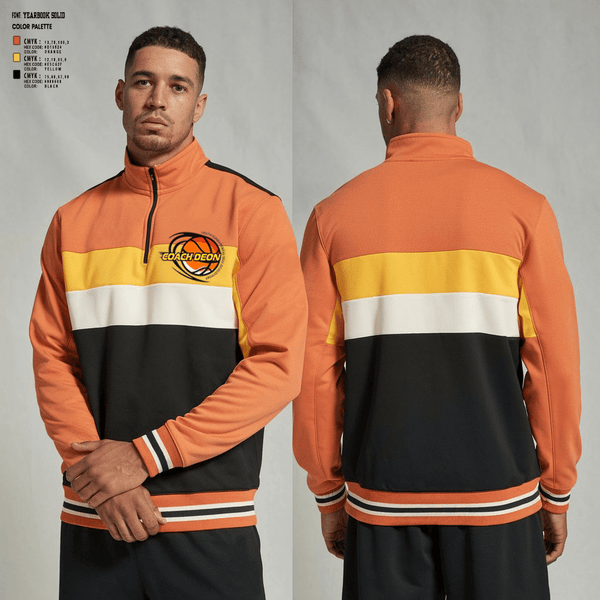 Quarter Zip Jacket, Coach Deon Fundamental Youth Basketball Training, Men's Basketball, Teamtime, Team time, sublimation, custom sports apparel, team uniforms, spirit wear, spiritwear, sports uniforms, custom shirts, team store, custom team store, fundraiser sports, apparel fundraiser