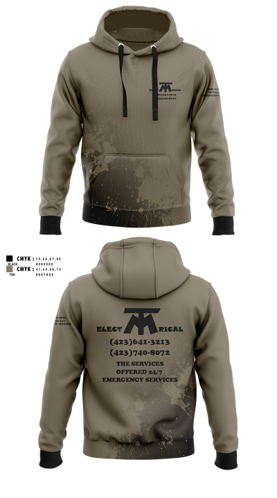 MT ELECTRICAL SERVICES 57123900 Hoodie - 1