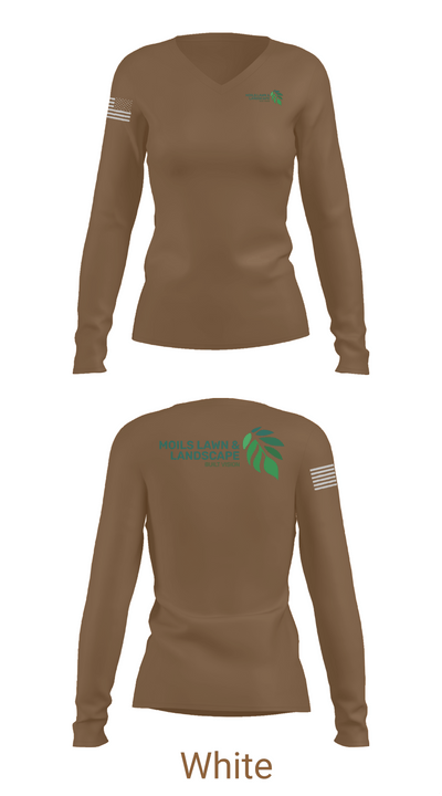 Moils Lawn and landscape 2540388 Women's Long Sleeve V-neck Shirt - 16