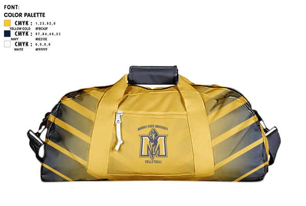 Duffle Bag, Murray State University Volleyball, Women's Volleyball, Teamtime, Team time, sublimation, custom sports apparel, team uniforms, spirit wear, spiritwear, sports uniforms, custom shirts, team store, custom team store, fundraiser sports, apparel fundraiser