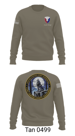 Crew Neck Sweatshirt, USAG Fort Hunter Liggett, Army, Teamtime, Team time, sublimation, custom sports apparel, team uniforms, spirit wear, spiritwear, sports uniforms, custom shirts, team store, custom team store, fundraiser sports, apparel fundraiser