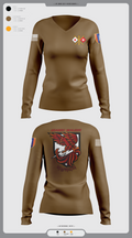 USANEC-WALKER 77645089 Women's Long Sleeve V-neck Shirt -1 2