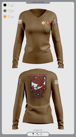 Womens Long Sleeve Vneck Shirt 1, USANEC-WALKER, Army, Teamtime, Team time, sublimation, custom sports apparel, team uniforms, spirit wear, spiritwear, sports uniforms, custom shirts, team store, custom team store, fundraiser sports, apparel fundraiser