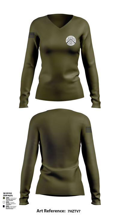 787 Tactical 11331515 Women's Long Sleeve V-neck Shirt - 105