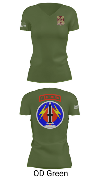 Womens Short Sleeve Vneck Shirt, 4/9 Field Artillery 56 Command (Pershing), Army, Teamtime, Team time, sublimation, custom sports apparel, team uniforms, spirit wear, spiritwear, sports uniforms, custom shirts, team store, custom team store, fundraiser sports, apparel fundraiser