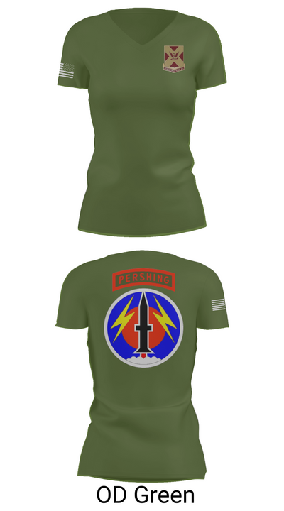 4/9 Field Artillery 56 Command (Pershing) 34975025 Women's Short Sleeve V-neck Shirt - 48