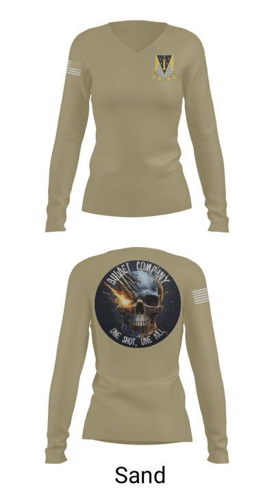USMAPS AY 25 34180686 Women's Long Sleeve V-neck Shirt - 97