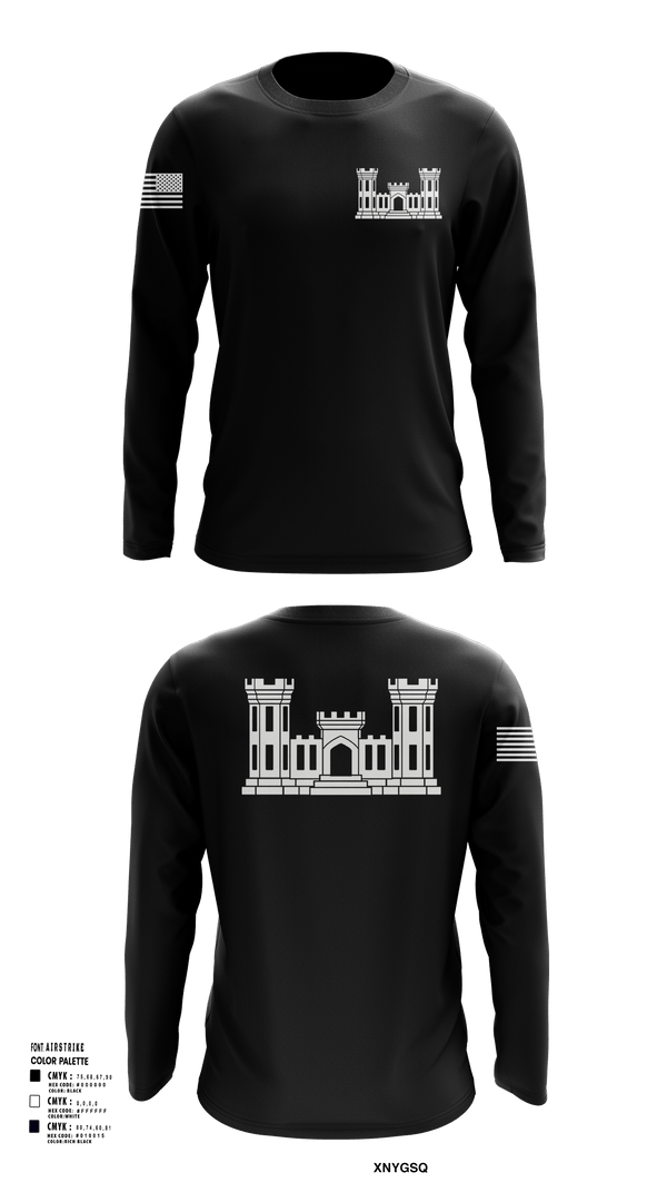 Long Sleeve Performance Shirt, 250TH ENGINEERING COMPANY, National Guard, Teamtime, Team time, sublimation, custom sports apparel, team uniforms, spirit wear, spiritwear, sports uniforms, custom shirts, team store, custom team store, fundraiser sports, apparel fundraiser