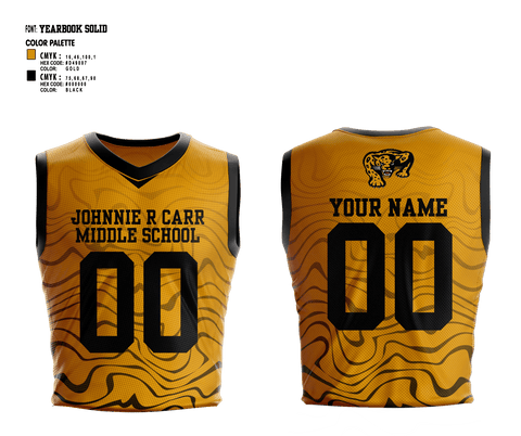 Womens Basketball Jersey, Johnnie R Carr Middle School Basketball, Women's Basketball, Teamtime, Team time, sublimation, custom sports apparel, team uniforms, spirit wear, spiritwear, sports uniforms, custom shirts, team store, custom team store, fundraiser sports, apparel fundraiser