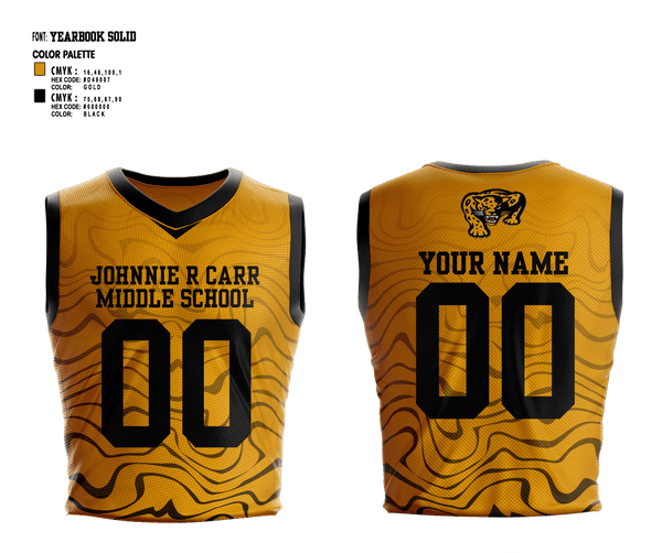 Womens Basketball Jersey, Johnnie R Carr Middle School Basketball, Women's Basketball, Teamtime, Team time, sublimation, custom sports apparel, team uniforms, spirit wear, spiritwear, sports uniforms, custom shirts, team store, custom team store, fundraiser sports, apparel fundraiser