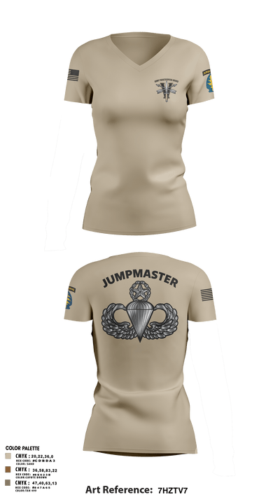 Army Paratroopers Brand 37427971 Women's Short Sleeve V-neck Shirt - 4