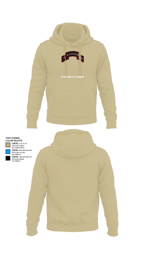 Hoodie, 75th Ranger Regiment, Army, Teamtime, Team time, sublimation, custom sports apparel, team uniforms, spirit wear, spiritwear, sports uniforms, custom shirts, team store, custom team store, fundraiser sports, apparel fundraiser