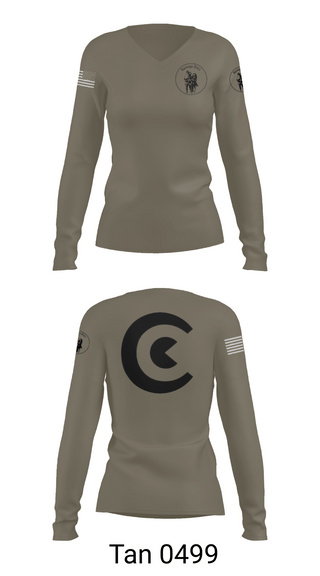Womens Long Sleeve Vneck Shirt, Diniz, Army, Teamtime, Team time, sublimation, custom sports apparel, team uniforms, spirit wear, spiritwear, sports uniforms, custom shirts, team store, custom team store, fundraiser sports, apparel fundraiser