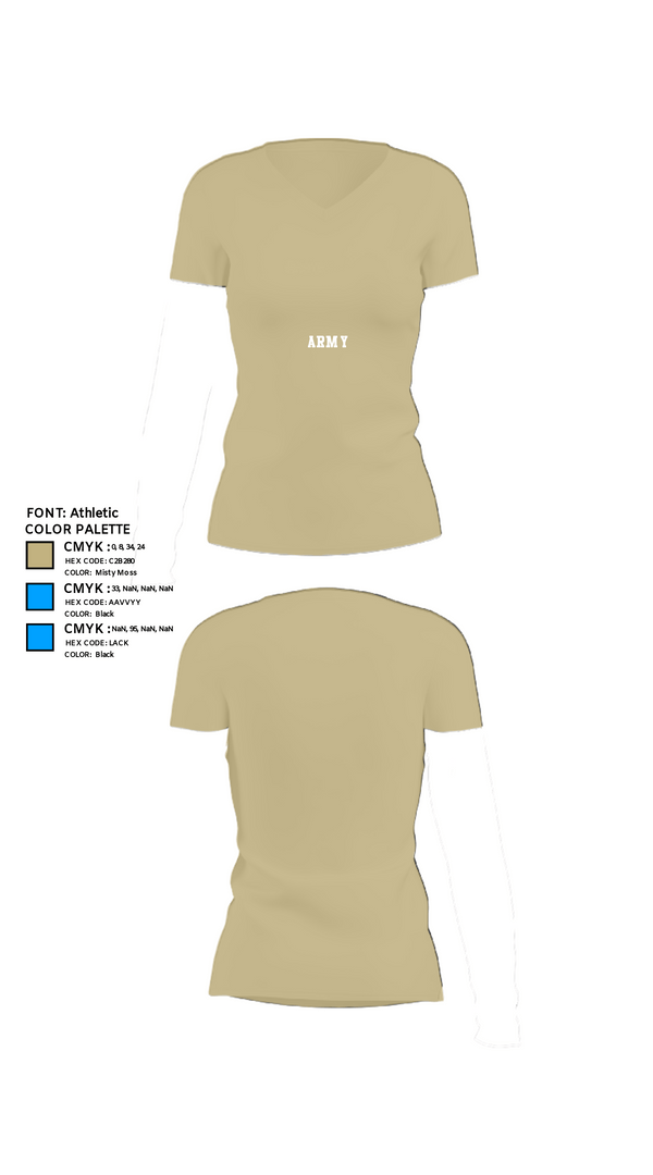 Women's Short Sleeve Vneck Shirt, WHS JROTC BATTALION, Army, Teamtime, Team time, sublimation, custom sports apparel, team uniforms, spirit wear, spiritwear, sports uniforms, custom shirts, team store, custom team store, fundraiser sports, apparel fundraiser
