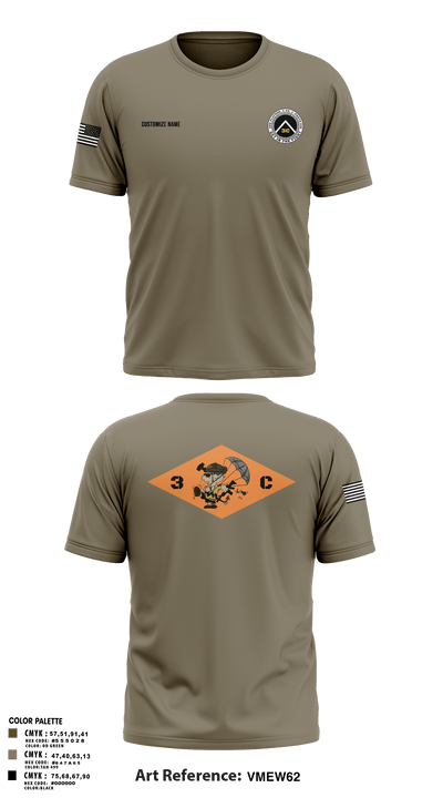 3rd Platoon, CCo, 1-508th PIR 77513198 Short Sleeve Performance Shirt - 15