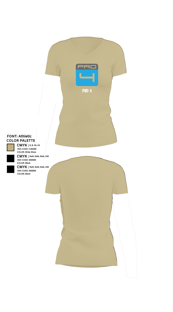 Womens Short Sleeve Vneck Shirt, Pro 4, , Teamtime, Team time, sublimation, custom sports apparel, team uniforms, spirit wear, spiritwear, sports uniforms, custom shirts, team store, custom team store, fundraiser sports, apparel fundraiser