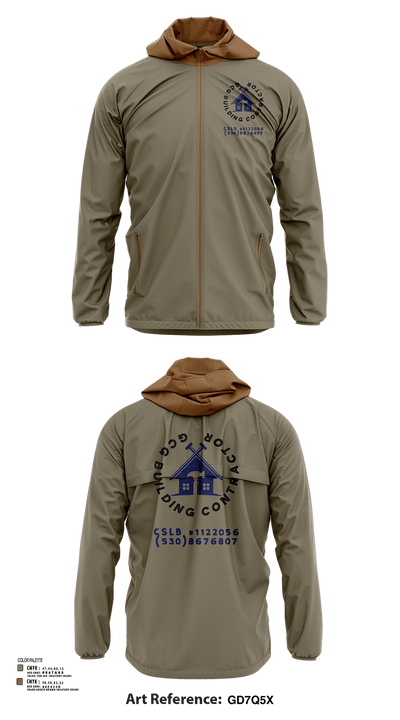 GCG BUILDING CONTRACTOR 38074769 Windbreaker - 123
