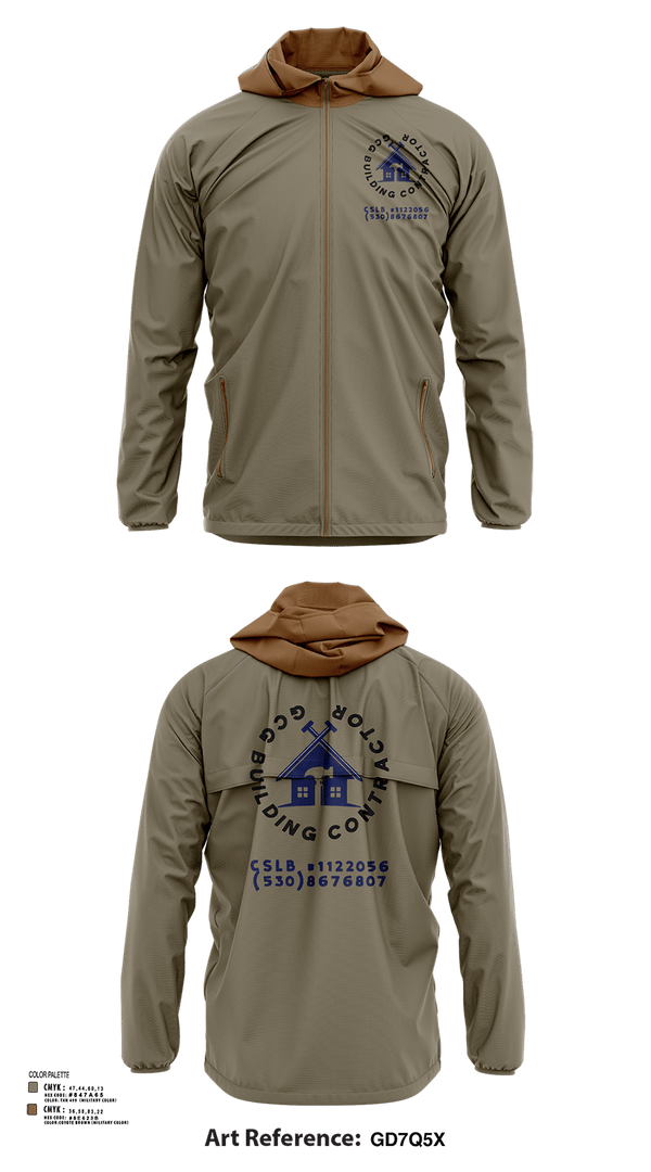 Windbreaker, GCG BUILDING CONTRACTOR, , Teamtime, Team time, sublimation, custom sports apparel, team uniforms, spirit wear, spiritwear, sports uniforms, custom shirts, team store, custom team store, fundraiser sports, apparel fundraiser