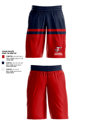 Mens Basketball Shorts, Tecumseh High School Basketball, Women's Basketball, Teamtime, Team time, sublimation, custom sports apparel, team uniforms, spirit wear, spiritwear, sports uniforms, custom shirts, team store, custom team store, fundraiser sports, apparel fundraiser