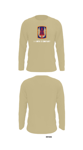 Long Sleeve Performance Shirt, 1-169th E Company, National Guard, Teamtime, Team time, sublimation, custom sports apparel, team uniforms, spirit wear, spiritwear, sports uniforms, custom shirts, team store, custom team store, fundraiser sports, apparel fundraiser