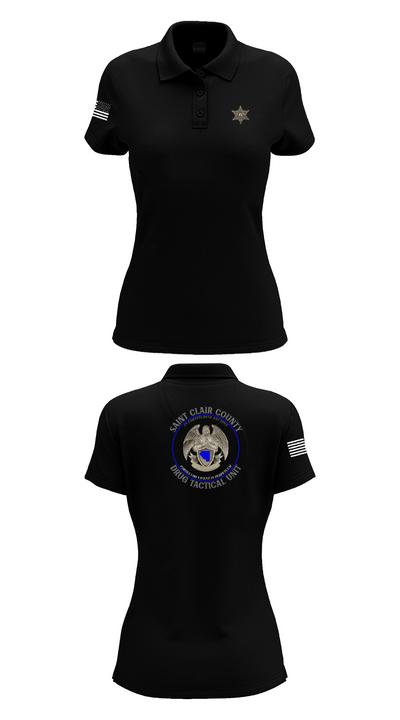 Drug Tactical Unit 39197263 Women's Short Sleeve Performance Polo  - 33