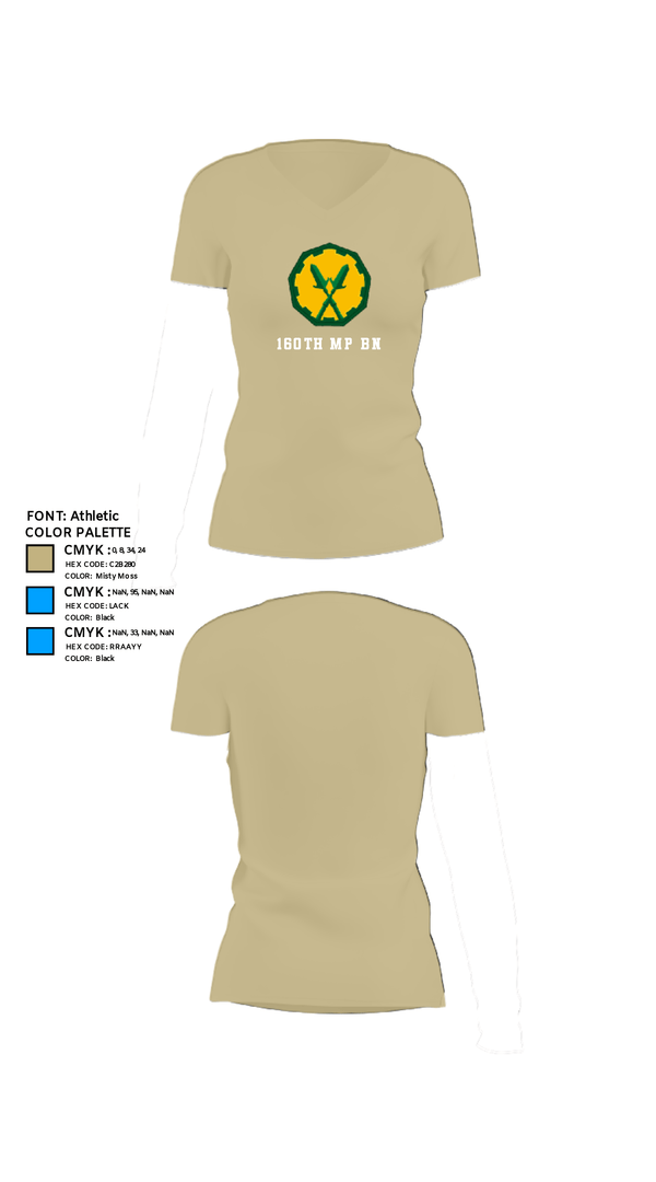 Womens Short Sleeve Vneck Shirt, 160th mp bn, Army, Teamtime, Team time, sublimation, custom sports apparel, team uniforms, spirit wear, spiritwear, sports uniforms, custom shirts, team store, custom team store, fundraiser sports, apparel fundraiser