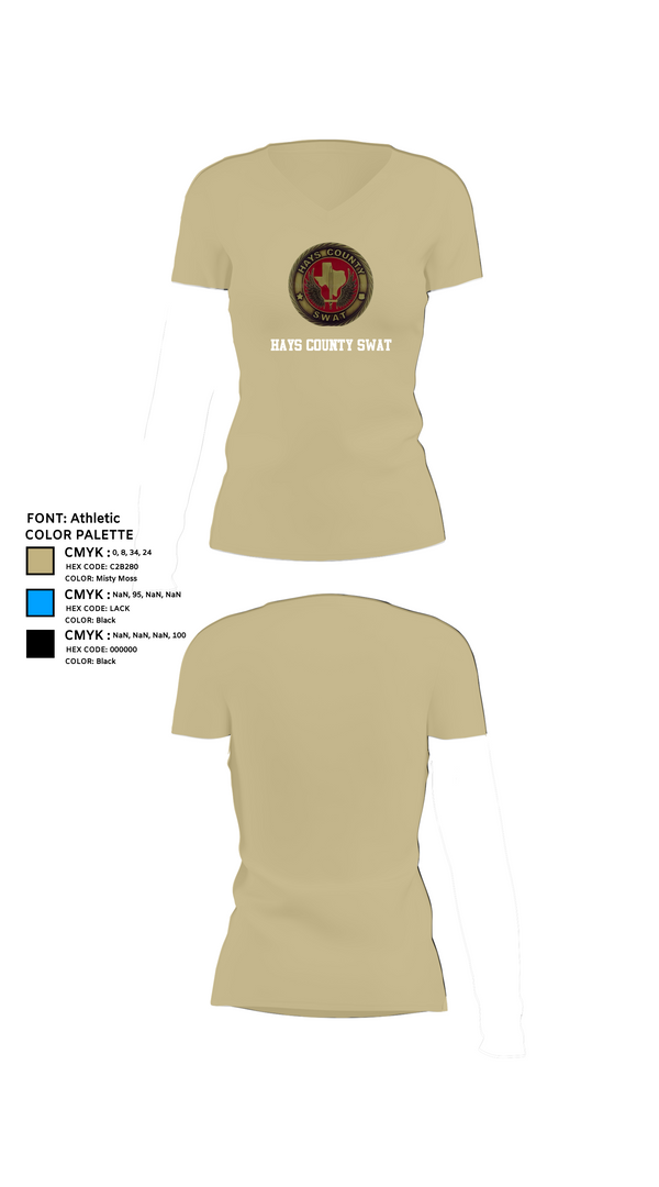 Womens Short Sleeve Vneck Shirt, Hays County SWAT, Police, Teamtime, Team time, sublimation, custom sports apparel, team uniforms, spirit wear, spiritwear, sports uniforms, custom shirts, team store, custom team store, fundraiser sports, apparel fundraiser