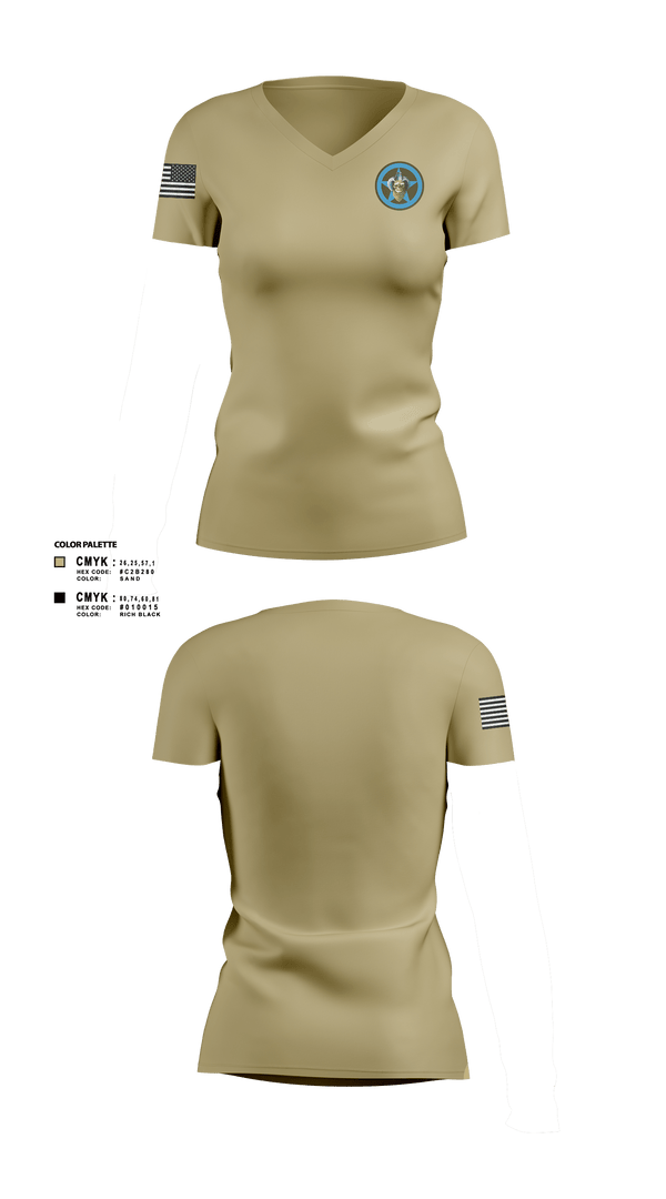Womens Short Sleeve Vneck Shirt, Bandit Troop, Army, Teamtime, Team time, sublimation, custom sports apparel, team uniforms, spirit wear, spiritwear, sports uniforms, custom shirts, team store, custom team store, fundraiser sports, apparel fundraiser