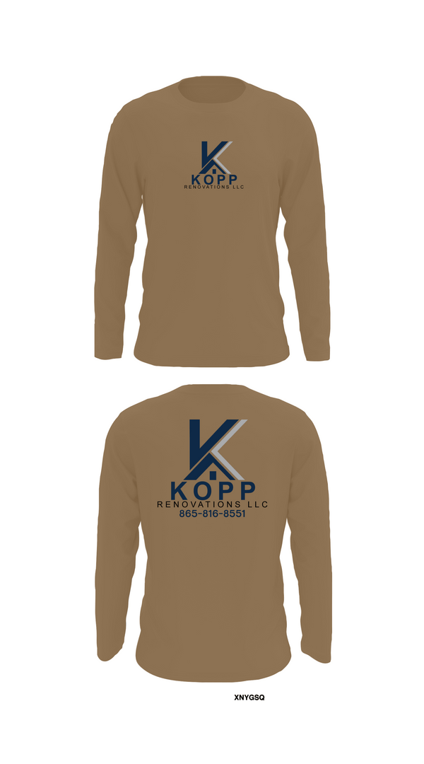 Long Sleeve Performance Shirt, Kopp Renovations, , Teamtime, Team time, sublimation, custom sports apparel, team uniforms, spirit wear, spiritwear, sports uniforms, custom shirts, team store, custom team store, fundraiser sports, apparel fundraiser