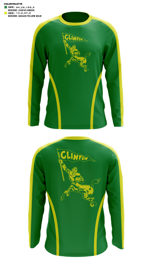 Long Sleeve Performance Shirt, Clinton High School Golf, Golf, Teamtime, Team time, sublimation, custom sports apparel, team uniforms, spirit wear, spiritwear, sports uniforms, custom shirts, team store, custom team store, fundraiser sports, apparel fundraiser