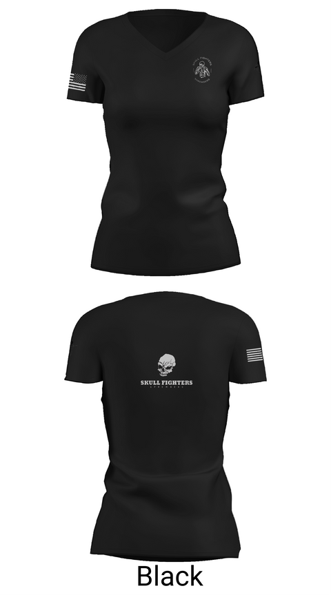 Womens Short Sleeve Vneck Shirt, Skull Fighters, Wrestling, Teamtime, Team time, sublimation, custom sports apparel, team uniforms, spirit wear, spiritwear, sports uniforms, custom shirts, team store, custom team store, fundraiser sports, apparel fundraiser