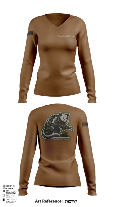 TactiCuhRGV.com 64452047 Women's Long Sleeve V-neck Shirt -1 123
