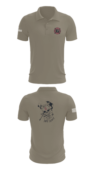 Short Sleeve Performance Polo, 386th ECES/CEF, Fire Department, Teamtime, Team time, sublimation, custom sports apparel, team uniforms, spirit wear, spiritwear, sports uniforms, custom shirts, team store, custom team store, fundraiser sports, apparel fundraiser