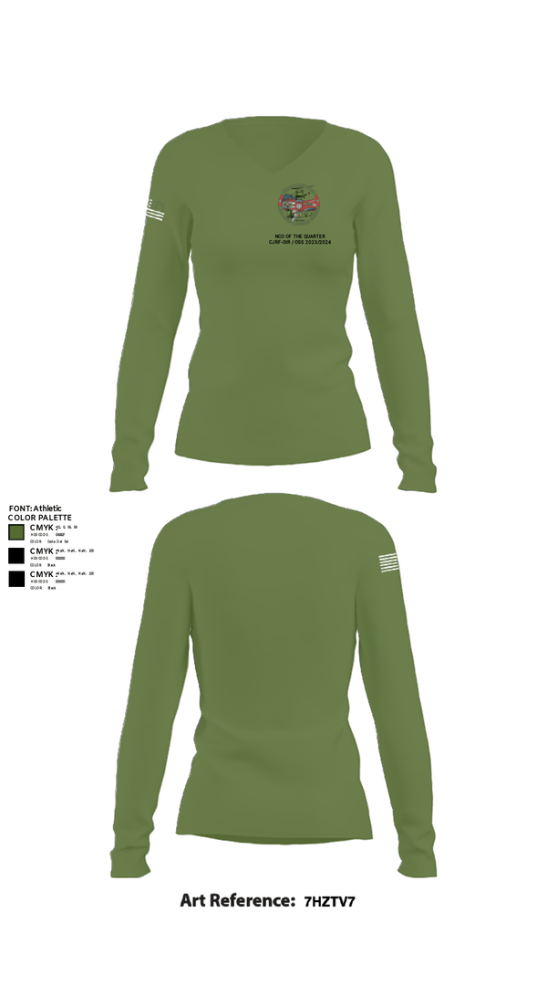 Women's Long Sleeve Vneck Shirt, 3-82 D Co. GSAB, Army, Teamtime, Team time, sublimation, custom sports apparel, team uniforms, spirit wear, spiritwear, sports uniforms, custom shirts, team store, custom team store, fundraiser sports, apparel fundraiser