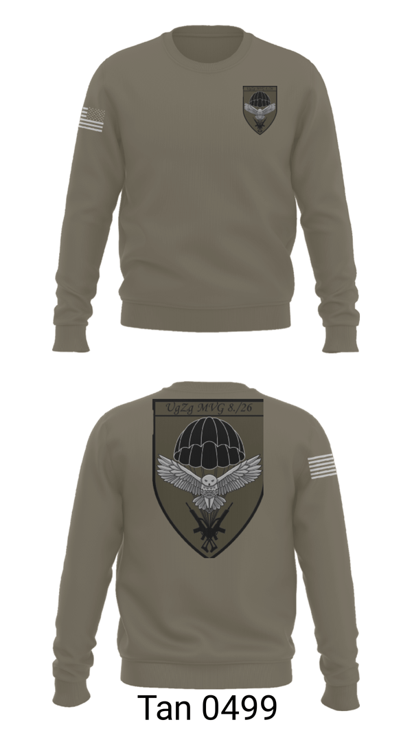 Crew Neck Sweatshirt, 8.FschJgRgt 26, Army, Teamtime, Team time, sublimation, custom sports apparel, team uniforms, spirit wear, spiritwear, sports uniforms, custom shirts, team store, custom team store, fundraiser sports, apparel fundraiser