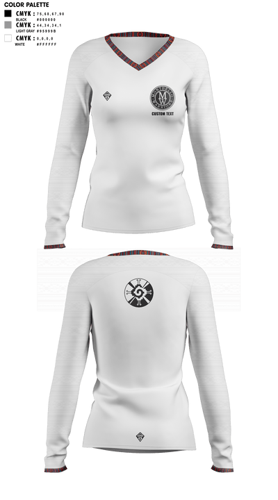 Montbello HS Boys Soccer 60090327 Women's Long Sleeve V-neck Shirt - 2