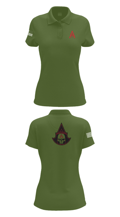 A Co. 1-3 AB 9856173 Women's Short Sleeve Performance Polo  - 55