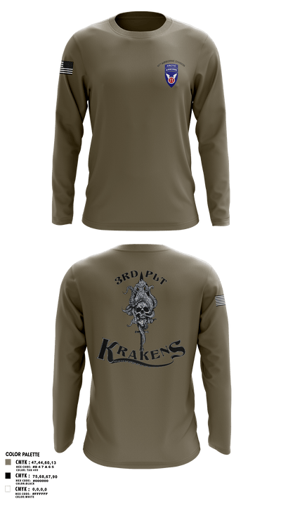 3RD PLT95TH CBRN 57596353 Long Sleeve Performance Shirt - 1