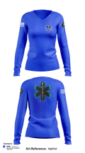 700 37457336 Women's Long Sleeve V-neck Shirt - 111