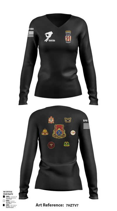 SPO Nation 55364584 Women's Long Sleeve V-neck Shirt - 129