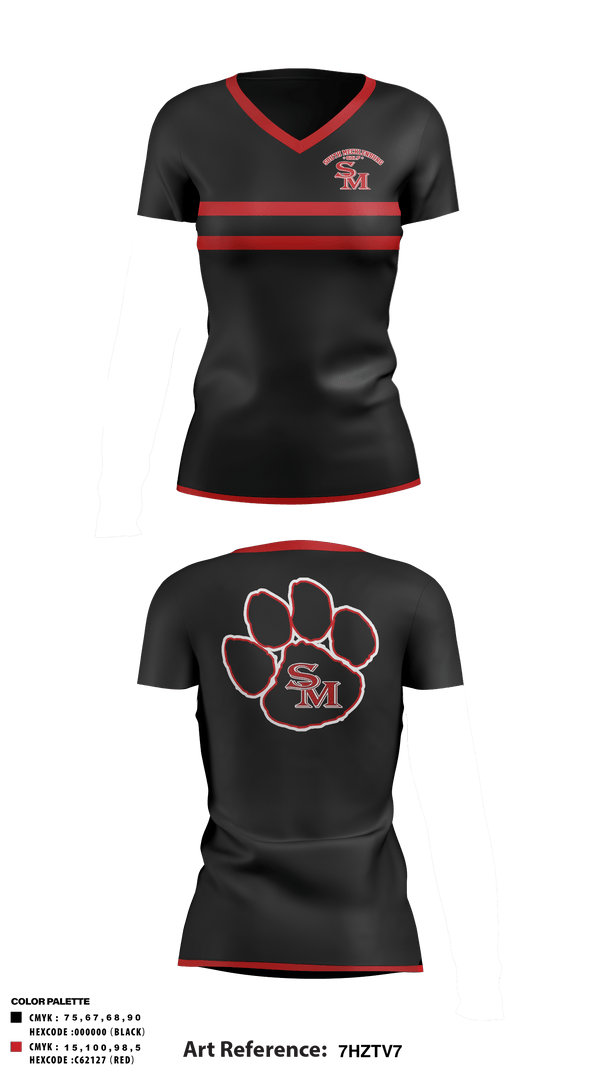 Womens Short Sleeve Vneck Shirt, South Meck Girls Golf, Golf, Teamtime, Team time, sublimation, custom sports apparel, team uniforms, spirit wear, spiritwear, sports uniforms, custom shirts, team store, custom team store, fundraiser sports, apparel fundraiser