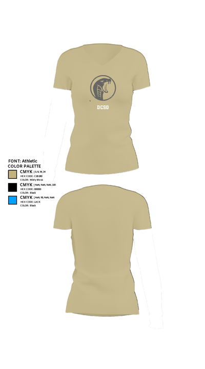 DCSO 40185438 Women's Short Sleeve V-neck Shirt - 80