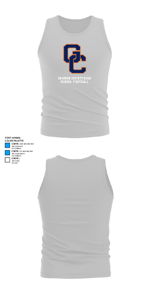 Tank Top, Grayson County High School Football, Football, Teamtime, Team time, sublimation, custom sports apparel, team uniforms, spirit wear, spiritwear, sports uniforms, custom shirts, team store, custom team store, fundraiser sports, apparel fundraiser