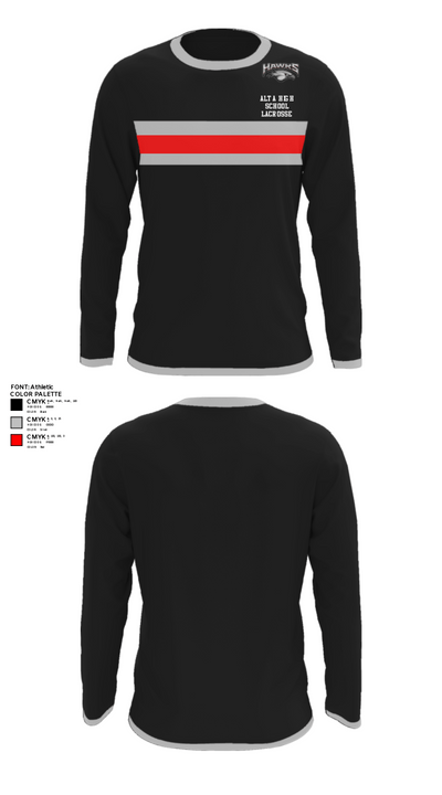 Alta High School Lacrosse 46113086 Long Sleeve Performance Shirt - 23