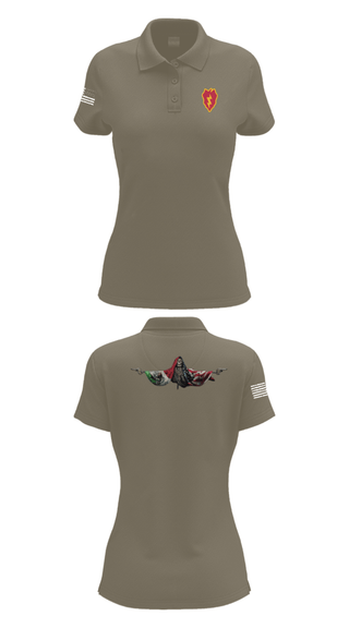 Women's Short Sleeve Performance Polo, 25th ID, Army, Teamtime, Team time, sublimation, custom sports apparel, team uniforms, spirit wear, spiritwear, sports uniforms, custom shirts, team store, custom team store, fundraiser sports, apparel fundraiser