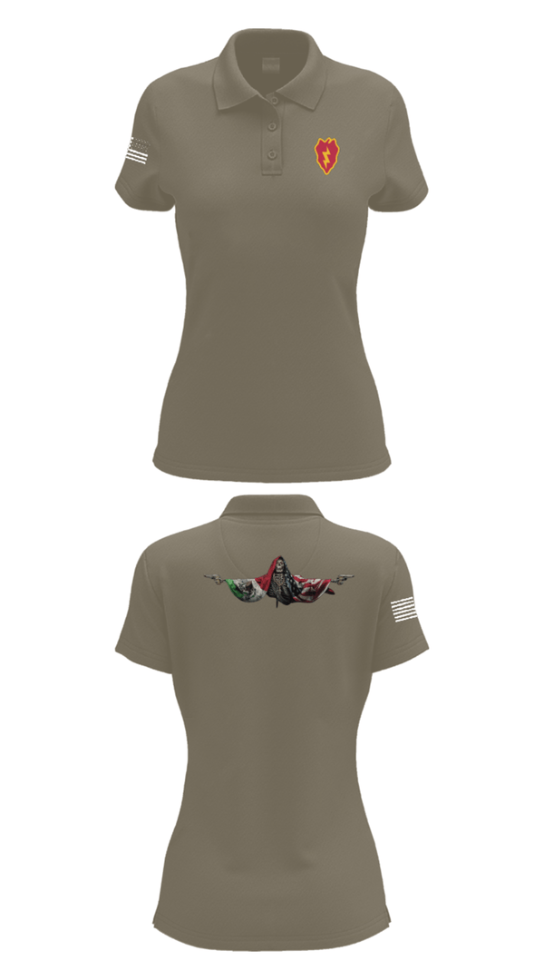 Women's Short Sleeve Performance Polo, 25th ID, Army, Teamtime, Team time, sublimation, custom sports apparel, team uniforms, spirit wear, spiritwear, sports uniforms, custom shirts, team store, custom team store, fundraiser sports, apparel fundraiser
