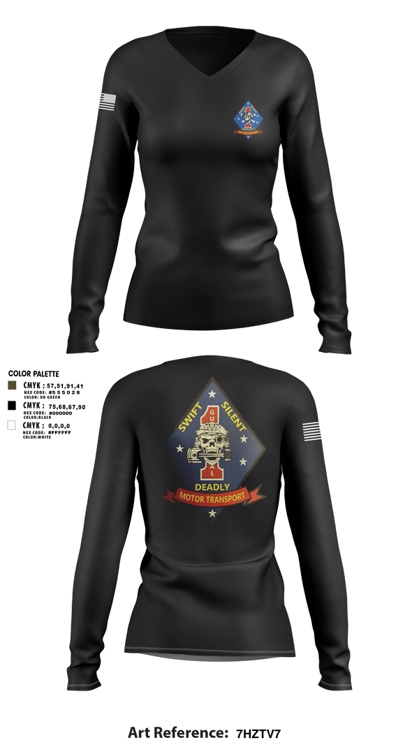 Womens Long Sleeve Vneck Shirt, 1st Recon1st Recon, , Teamtime, Team time, sublimation, custom sports apparel, team uniforms, spirit wear, spiritwear, sports uniforms, custom shirts, team store, custom team store, fundraiser sports, apparel fundraiser