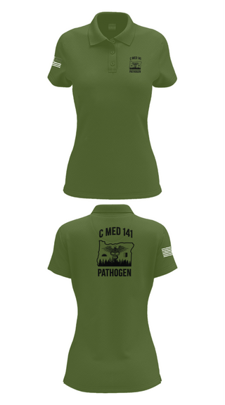 Womens Short Sleeve Performance Polo, C MED 141, National Guard, Teamtime, Team time, sublimation, custom sports apparel, team uniforms, spirit wear, spiritwear, sports uniforms, custom shirts, team store, custom team store, fundraiser sports, apparel fundraiser
