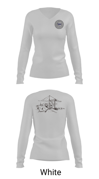 Womens Long Sleeve Vneck Shirt, Howland Hook Marine Terminal, , Teamtime, Team time, sublimation, custom sports apparel, team uniforms, spirit wear, spiritwear, sports uniforms, custom shirts, team store, custom team store, fundraiser sports, apparel fundraiser