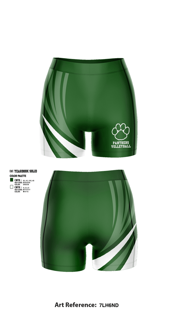 Womens Compression Shorts, Panthers Volleyball, Women's Volleyball, Teamtime, Team time, sublimation, custom sports apparel, team uniforms, spirit wear, spiritwear, sports uniforms, custom shirts, team store, custom team store, fundraiser sports, apparel fundraiser